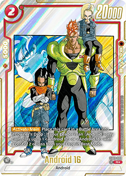 Android 16 (SB01-002)  (V.2 - Alternate Art) - Manga Booster 01 [Fusion World] (Alternate Art) [SB01-002]
