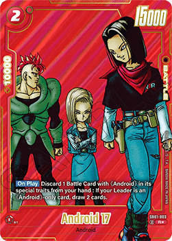 Android 17 (SB01-003)  (V.2 - Alternate Art) - Manga Booster 01 [Fusion World] (Alternate Art) [SB01-003]