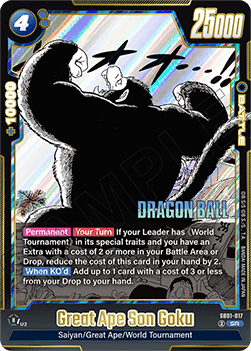 Great Ape Son Goku (SB01-017) - Manga Booster 01 [Fusion World] (Super Rare) [SB01-017]