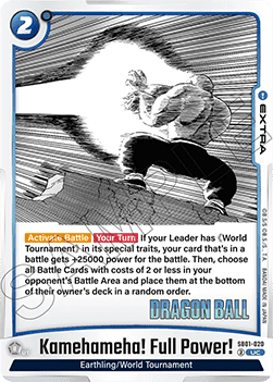 Kamehameha! Full Power! (SB01-020) - Manga Booster 01 [Fusion World] (Uncommon) [SB01-020]
