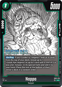 Nappa (SB01-024) - Manga Booster 01 [Fusion World] (Uncommon) [SB01-024]
