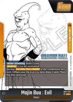 Majin Buu : Evil // Majin Buu : Kid (SB01-029)  (V.1 - Leader) - Manga Booster 01 [Fusion World] (Leader) [SB01-029]