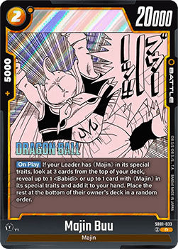 Majin Buu (SB01-033)  (V.1 - Rare) - Manga Booster 01 [Fusion World] (Rare) [SB01-033]