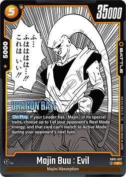 Majin Buu : Evil (SB01-037) - Manga Booster 01 [Fusion World] (Common) [SB01-037]