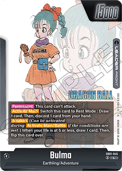 Bulma // Bulma (SB01-045)  (V.1 - Leader) - Manga Booster 01 [Fusion World] (Leader) [SB01-045]