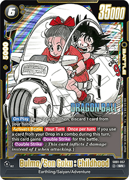 Bulma/Son Goku : Childhood (SB01-057)  (V.1 - Super Rare) - Manga Booster 01 [Fusion World] (Super Rare) [SB01-057]