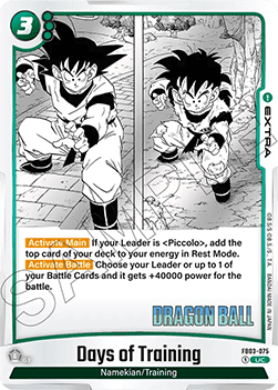 Days of Training (FB03-075) - Manga Booster 01 [Fusion World] (Uncommon) [SB01-FB03-075]