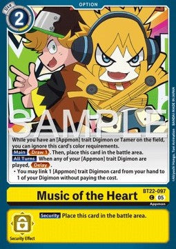 Music of the Heart (BT22-097) - Cyber Eden (Common) [BT-22-097]