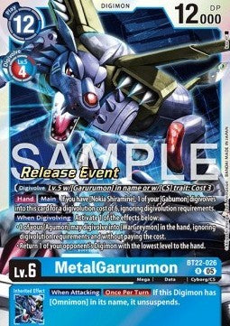 MetalGarurumon (BT22-026) - Promos: Cyber Eden (Alternative Art) [BT-22P-BT22-026]