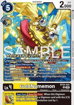GoldNumemon (BT22-031) - Promos: Cyber Eden (Alternative Art) [BT-22P-BT22-031]