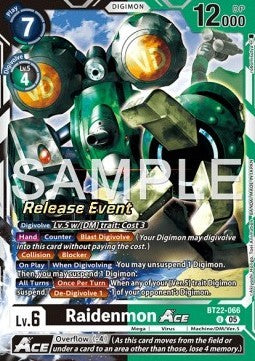 Raidenmon Ace (BT22-066) - Promos: Cyber Eden (Alternative Art) [BT-22P-BT22-066]