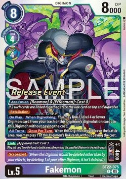 Fakemon (BT22-075) - Promos: Cyber Eden (Alternative Art) [BT-22P-BT22-075]
