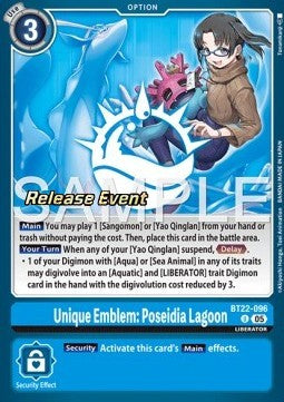 Unique Emblem: Poseidia Lagoon (BT22-096) - Promos: Cyber Eden (Alternative Art) [BT-22P-BT22-096]
