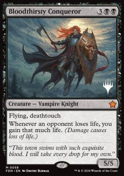 Bloodthirsty Conqueror (V.2) - Magic: The Gathering Foundations: Promos (Mythic) [PFDN-58]