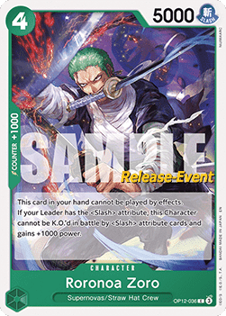 Roronoa Zoro (OP12-036) - Promos: Legacy of the Master (Common) [OP12P-036]