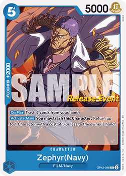 Zephyr(Navy) (OP12-046) - Promos: Legacy of the Master (Common) [OP12P-046]