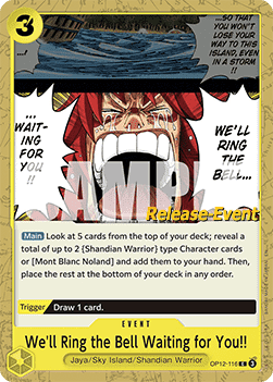 We'll Ring the Bell Waiting for You!! (OP12-116) - Promos: Legacy of the Master (Common) [OP12P-116]
