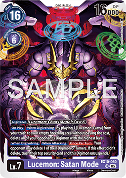 Lucemon: Satan Mode (EX10-060) (V.1) - Sinister Order (Super Rare) [EX-10-060]
