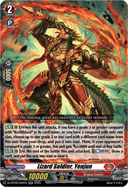Lizard Soldier, Yenjun  (V.1 - Double Rare) - Super Brave Detonation (Double Rare) [DZ-BT09-022]