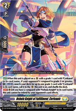 Nebula Knight of Fulfillment, Corleanis  (V.1 - Double Rare) - Super Brave Detonation (Double Rare) [DZ-BT09-033]