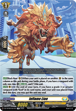 Inflame Lion  (V.1 - Rare) - Super Brave Detonation (Rare) [DZ-BT09-057]