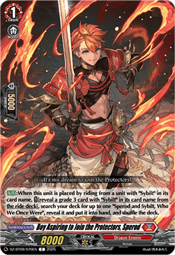 Boy Aspiring to Join the Protectors, Sperod - Super Brave Detonation (Common) [DZ-BT09-070]