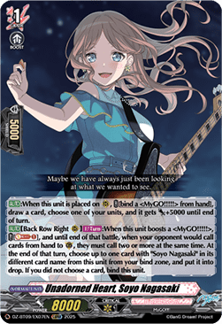 Unadorned Heart, Soyo Nagasaki  (V.1 - Special EX) - Super Brave Detonation (Special EX) [DZ-BT09-EX07]