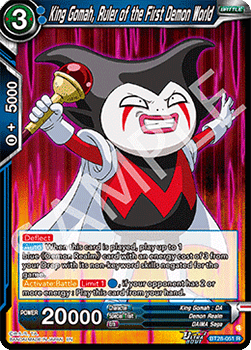 King Gomah, Ruler of the First Demon World (V.1 - Rare) - Prismatic Clash (Rare) [BT28-051]