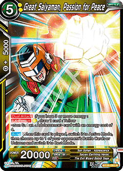 Great Saiyaman, Passion for Peace - Prismatic Clash (Rare) [BT28-085]