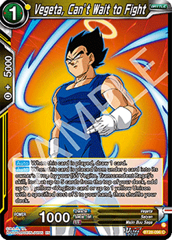 Vegeta, Can't Wait to Fight - Prismatic Clash (Common) [BT28-096]