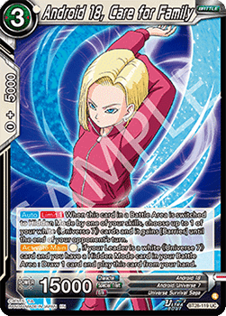 Android 18, Care for Family - Prismatic Clash (Uncommon) [BT28-119]