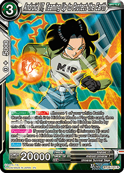 Android 17, Teaming Up to Protect the Earth - Prismatic Clash (Rare) [BT28-121]