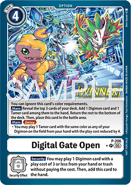 Digital Gate Open (P-206) - Official Tournament Pack Events (Alternative Art) [OTPE-P-206]
