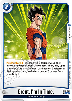 Great. I'm In Time. (FB07-048) - Wish for Shenron [Fusion World] (Rare) [FB07-048]