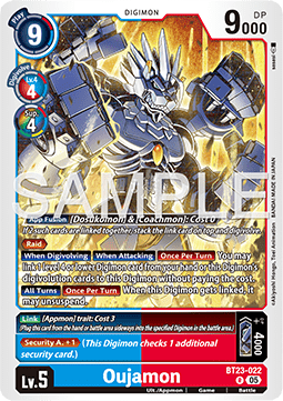 Oujamon (BT23-022) - Hackers' Slumber (Rare) [BT-23-022]