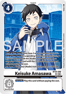 Keisuke Amasawa (BT23-090) (V.1) - Hackers' Slumber (Super Rare) [BT-23-090]