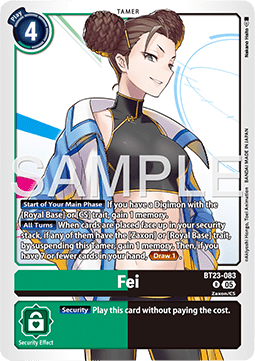 Fei (BT23-083) (V.1) - Hackers' Slumber (Rare) [BT-23-083]