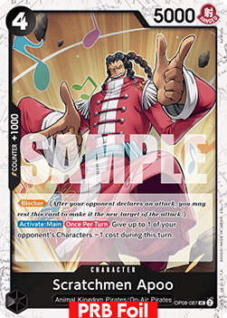 Scratchmen Apoo (OP08-087) (V.2) - The Best Vol.2 (Uncommon) [PRB02-OP08-087]