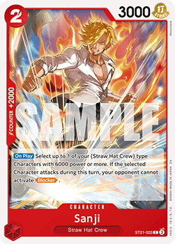 Sanji (ST21-003) (V.1) - The Best Vol.2 (Common) [PRB02-ST21-003]