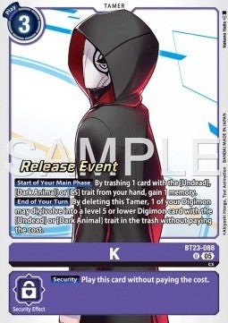 K (BT23-088) - Promos: Hackers' Slumber (Alternative Art) [BT-23P-BT23-088]