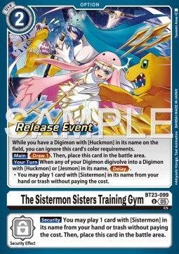 The Sistermon Sisters Training Gym (BT23-099) - Promos: Hackers' Slumber (Alternative Art) [BT-23P-BT23-099]