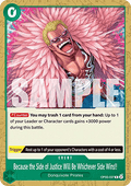 Because the Side of Justice Will Be Whichever Side Wins!! (OP05-037) (V.1) - Unnumbered Promos (Rare) [UP-OP05-037]