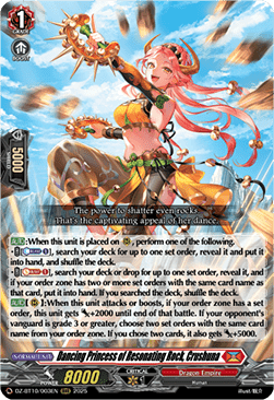 Dancing Princess of Resonating Rock, Crushuna  (V.1 - Triple Rare) - Dragonsoul Resonance (Triple Rare) [DZ-BT10-003]