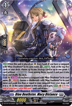 Blue Deathster, Macy Distance  (V.1 - Double Rare) - Dragonsoul Resonance (Double Rare) [DZ-BT10-030]