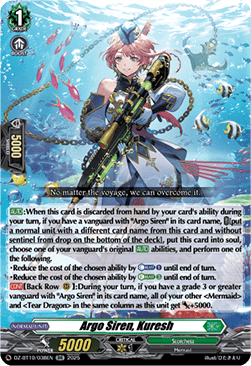 Argo Siren, Kuresh  (V.1 - Double Rare) - Dragonsoul Resonance (Double Rare) [DZ-BT10-038]