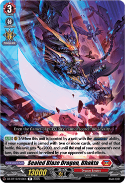 Sealed Blaze Dragon, Bhakta  (V.1 - Rare) - Dragonsoul Resonance (Rare) [DZ-BT10-043]