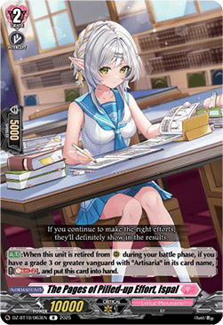 The Pages of Pilled-up Effort, Ispal  (V.1 - Rare) - Dragonsoul Resonance (Rare) [DZ-BT10-063]
