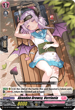 Abandon Drowsy, Verrinela  (V.1 - Rare) - Dragonsoul Resonance (Rare) [DZ-BT10-064]