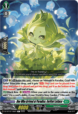 One Who Arrived at Paradise, FuriFuri Lettuce - Dragonsoul Resonance (Common) [DZ-BT10-108]
