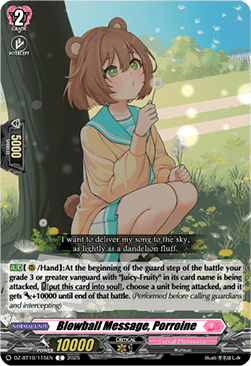 Blowball Message, Porroine - Dragonsoul Resonance (Common) [DZ-BT10-115]